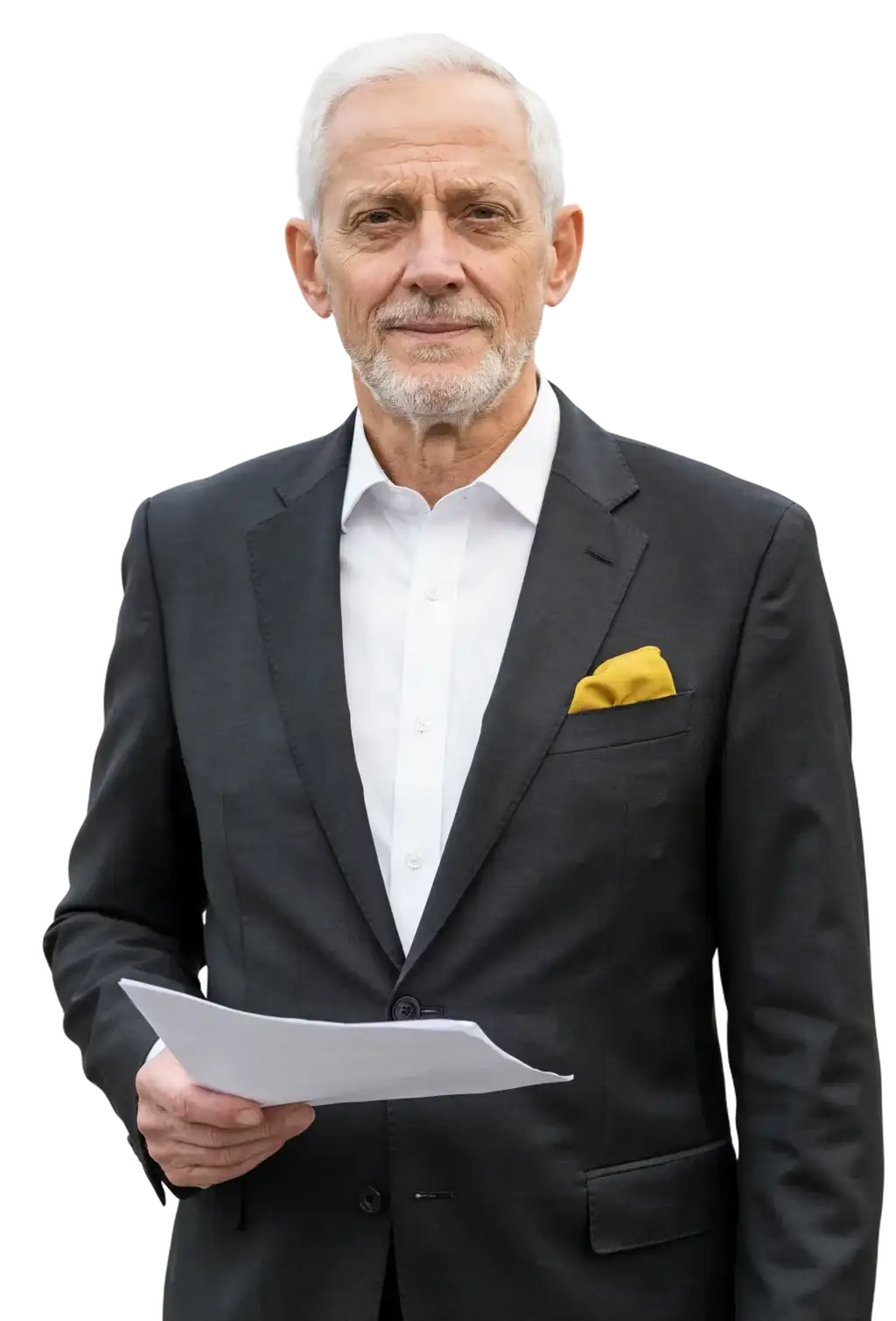 Ein CISO mit einem einzelnen Blatt Papier in der Hand