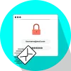 Icon for the "Hyperlink: Your Account is Locked" template: login window with a red padlock and an email
