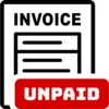 Icon of an invoice stamped "Unpaid", representing the Pending Invoice phishing template